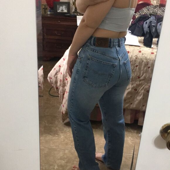 True Grit American Jeans • 28x28 Button Fly Mom Jean Bootcut Light Wash - Picture 3 of 13